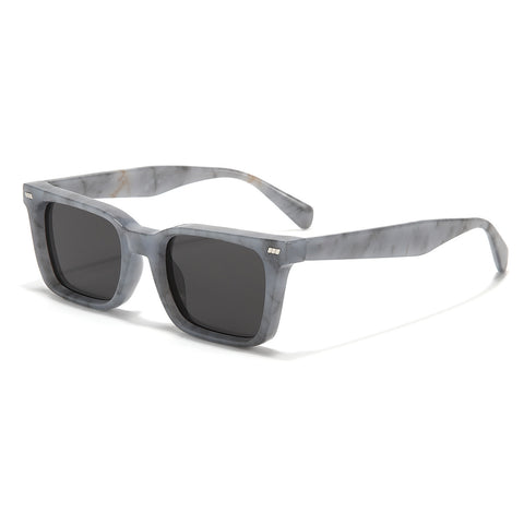(6 PACK) Wholesale Sunglasses Vintage Square Unisex Fashion New Arrival 2023 - BulkSunglassesWholesale.com - Grey Black Black Lens