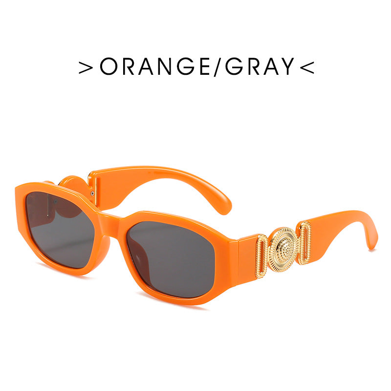 (12 PACK) Wholesale Sunglasses 2023 - BulkSunglassesWholesale.com - Orange Frame Black Lens