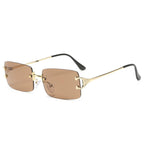 (6 PACK) Rimless Wholesale Sunglasses 2022 M520104 - Bulk Sunglasses Wholesale