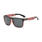 (12 PACK) Wholesale Sunglasses 2023 - BulkSunglassesWholesale.com - Clear Red Frame Black Lens
