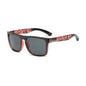 (12 PACK) Wholesale Sunglasses 2023 - BulkSunglassesWholesale.com - Clear Red Frame Black Lens