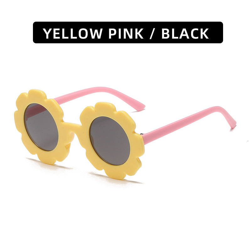 (6 PACK) Wholesale Sunglasses 2023 - BulkSunglassesWholesale.com - Yellow Frame Pink Temple Black Lens