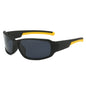 (12 PACK) Wholesale Sports Sunglasses New Arrival Polarized Night Vision Cycling Unisex Outdoor Sport 2024 - BulkSunglassesWholesale.com - Matt Black Black Lens