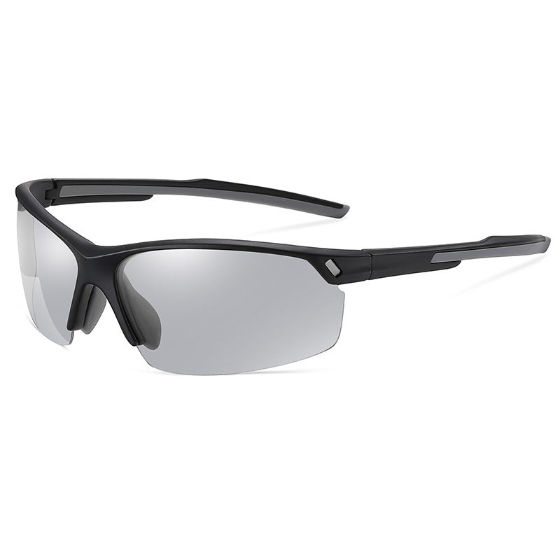 (6 PACK) Wholesale Sports Sunglasses 2023 - BulkSunglassesWholesale.com - Black Frame Photochromic Lens