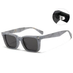 (6 PACK) Wholesale Sunglasses Vintage Square Women New Arrival 2023 - BulkSunglassesWholesale.com - Grey Black Grey