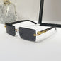 (6 PACK) Wholesale Sunglasses New Arrival Rimless Square Cut Edge Unique Fashion 2024 - BulkSunglassesWholesale.com - Black Lens