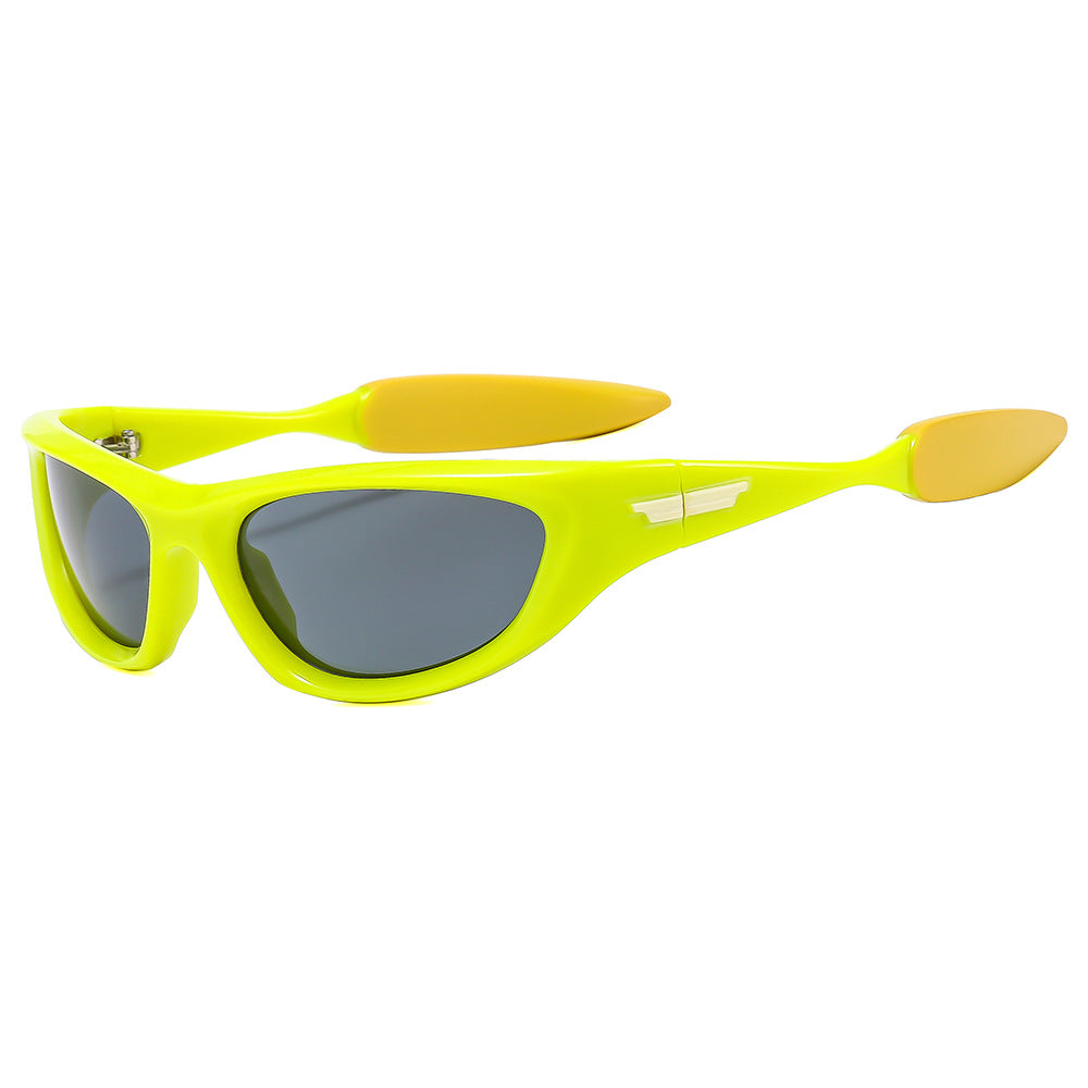 (12 PACK) Wholesale Sports Sunglasses New Arrival Men Outdoor Cycling Sport Fashion 2023 - BulkSunglassesWholesale.com - Green Frame Black Lens