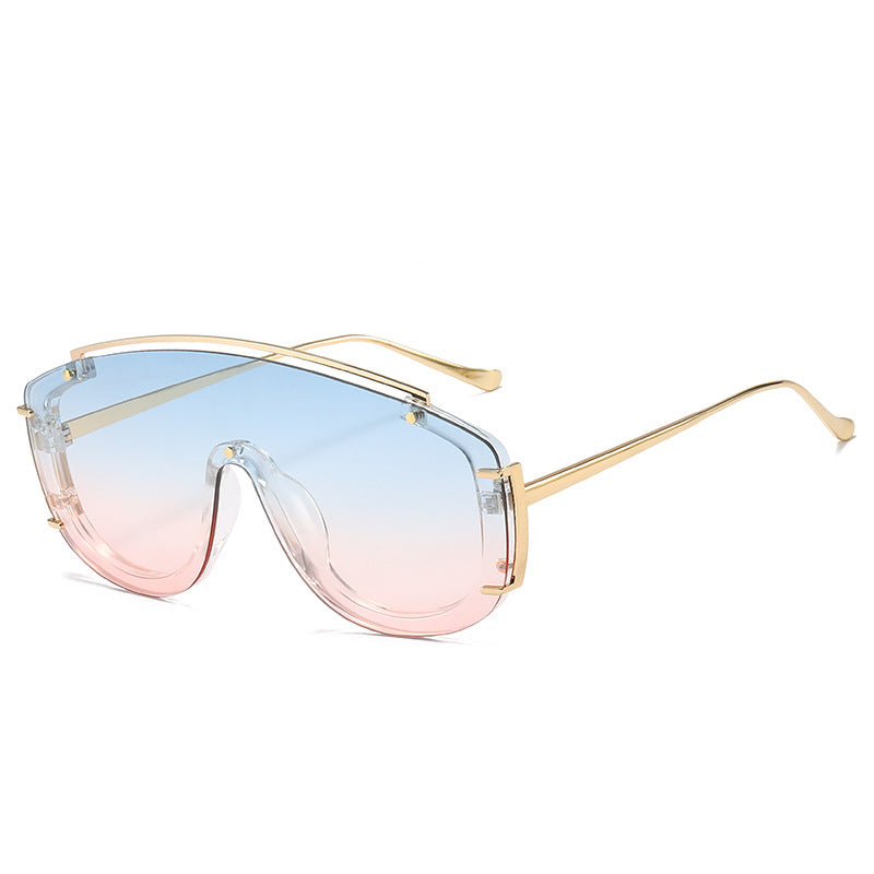 (6) PACK Wholesale Sunglasses 2023 - BulkSunglassesWholesale.com - Blue Pink Lens