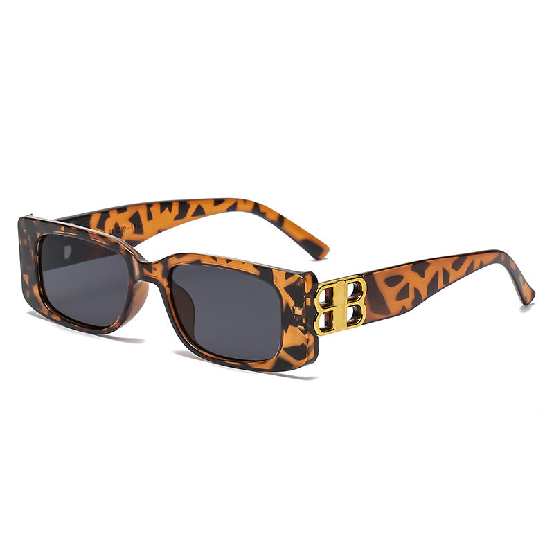 (6 PACK) Wholesale Sunglasses 2023 - BulkSunglassesWholesale.com - Leopard Print Frame Black Lens