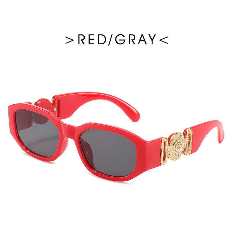 (12 PACK) Wholesale Sunglasses 2023 - BulkSunglassesWholesale.com - Red Frame Black Lens