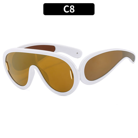 (6 PACK) Wholesale Sunglasses 2023 - BulkSunglassesWholesale.com - White Frame Tea Lens