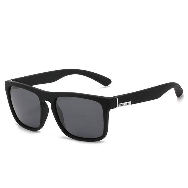 (12 PACK) Wholesale Sunglasses Vintage Cycling Polarized 2024 - BulkSunglassesWholesale.com - Matt Black Frame Black Black Lens ( Silver ) Hover Image