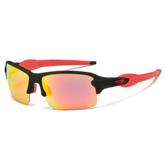 (12 PACK) Wholesale Sports Sunglasses 2023 - BulkSunglassesWholesale.com - Black Red Mirrored