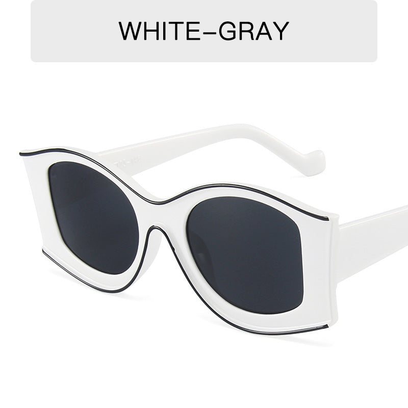 (12) PACK Wholesale Sunglasses 2023 - BulkSunglassesWholesale.com - White Black Lens