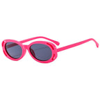 (6 PACK) Wholesale Sunglasses New Arrival Oval Unique Hollow 2023 - BulkSunglassesWholesale.com - Red