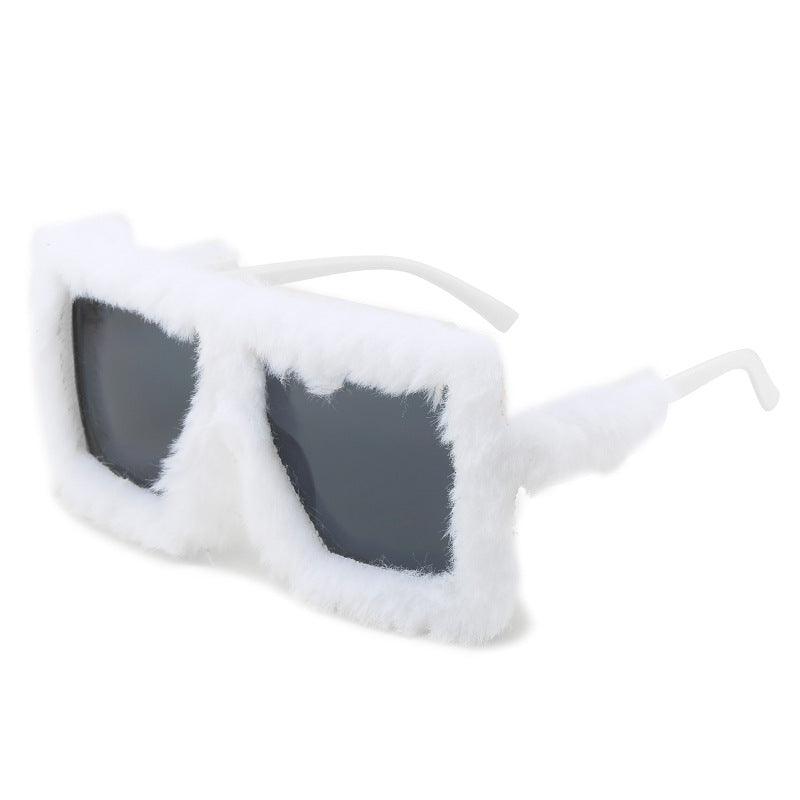 (6 PACK) Fluffy Fur Wholesale Sunglasses Women Square 2022 M121006 - Bulk Sunglasses Wholesale