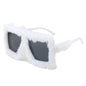 (6 PACK) Fluffy Fur Wholesale Sunglasses Women Square 2022 M121006 - Bulk Sunglasses Wholesale