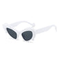 (6 PACK) Wholesale Sunglasses New Arrival Cat Eye Unique Animal Hip Hop Funny Fashion 2023 - BulkSunglassesWholesale.com - White Frame Black Lens