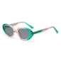 (6 PACK) Wholesale Sunglasses Oval Wire Core TR Unique New Arrival Hip Hop Street Trendy 2023 - BulkSunglassesWholesale.com - Pink Green Frame Black Lens