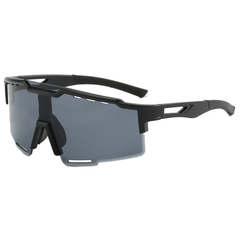 (12 PACK) Wholesale Sports Sunglasses New Arrival Sport Outdoor Fashion Cycling 2023 - BulkSunglassesWholesale.com - Black Frame Black Lens