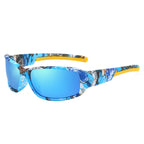 (12 PACK) Wholesale Sports Sunglasses New Arrival Polarized Night Vision Cycling Unisex Outdoor Sport 2024 - BulkSunglassesWholesale.com - Blue Blue Lens