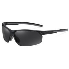 (6 PACK) Wholesale Sports Sunglasses 2023 - BulkSunglassesWholesale.com - Black Frame Black Black Lens