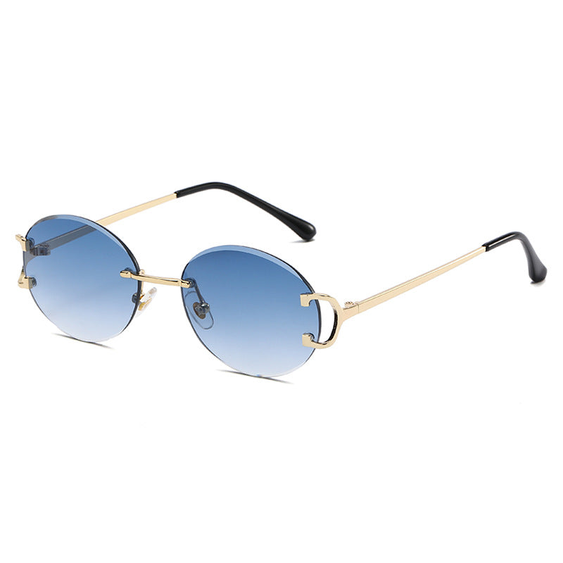 (6 PACK) Wholesale Sunglasses 2023 - BulkSunglassesWholesale.com - Gold Frame Blue