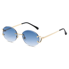 (6 PACK) Wholesale Sunglasses 2023 - BulkSunglassesWholesale.com - Gold Frame Blue