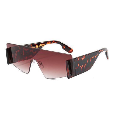 (6) PACK Wholesale Sunglasses 2023 - BulkSunglassesWholesale.com - Leopard Print Frame Gradient Tea Lens