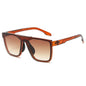 (6 PACK) Wholesale Sunglasses New Arrival Square Trendy Unique Unisex Oversized 2023 - BulkSunglassesWholesale.com - Tea Frame Gradient Tea