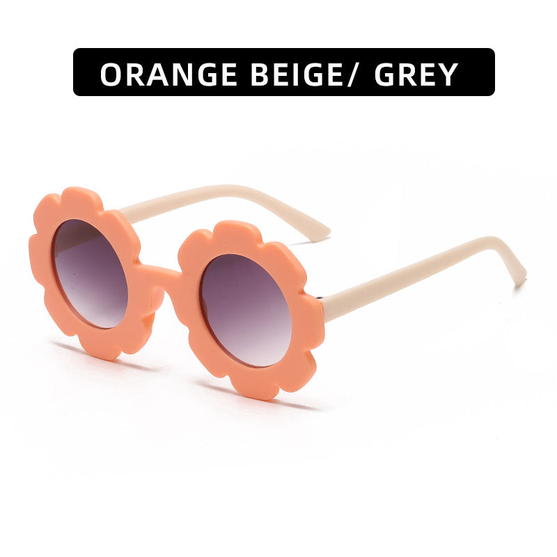 (6 PACK) Wholesale Sunglasses 2023 - BulkSunglassesWholesale.com - Orange Frame Beige Temple Gradient Black Lens