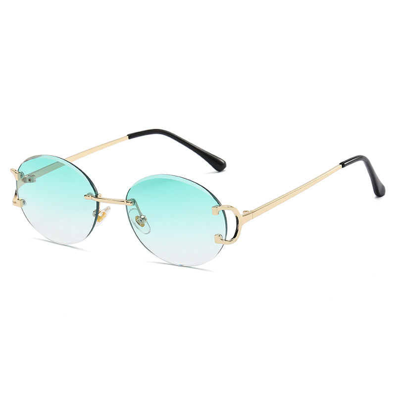 (6 PACK) Wholesale Sunglasses 2023 - BulkSunglassesWholesale.com - Gold Frame Gradient Green