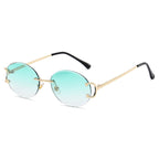 (6 PACK) Wholesale Sunglasses 2023 - BulkSunglassesWholesale.com - Gold Frame Gradient Green