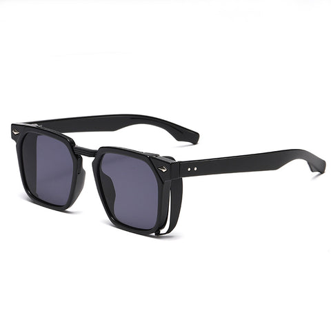 (12 PACK) Wholesale Sunglasses 2023 - BulkSunglassesWholesale.com - Black Grey