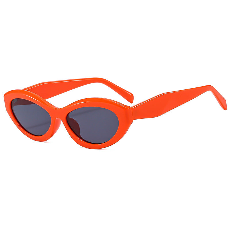 (6 PACK) Wholesale Sunglasses New Arrival Fashion Oval Small Trendy 2023 - BulkSunglassesWholesale.com - Orange Frame