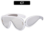 (6 PACK) Wholesale Sunglasses 2023 - BulkSunglassesWholesale.com - Silver Frame Mirrored Lens