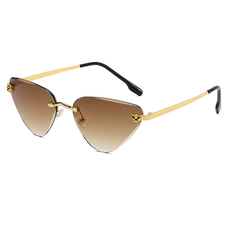 (6 PACK) Wholesale Sunglasses 2023 - BulkSunglassesWholesale.com - Gold Frame Gradient Tea