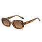 (6 PACK) Wholesale Sunglasses Square Fashion New Arrival Square 2024 - BulkSunglassesWholesale.com - Leopard Print Frame Gradient Tea Lens