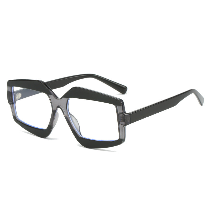 (6 PACK) Wholesale Sunglasses New Arrival Fashion Trendy Trendy Women 2023 - BulkSunglassesWholesale.com - Black Frame Transparent Lens