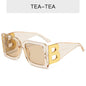 (12 PACK) Wholesale Sunglasses 2023 - BulkSunglassesWholesale.com - Clear Tea Frame Tea Lens