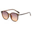 (6 PACK) Wholesale Sunglasses Fashion Korean Round Oversized Women Street Trendy 2024 - BulkSunglassesWholesale.com - Leopard Print Frame Grey Pink Lens