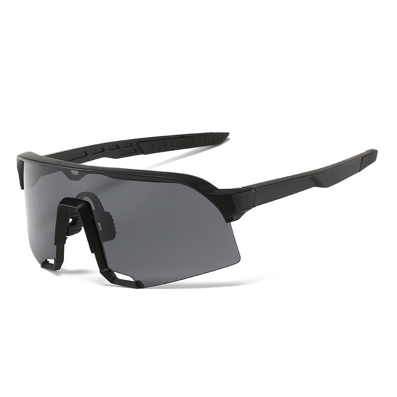 (12 PACK) Wholesale Sports Sunglasses 2023 - BulkSunglassesWholesale.com - Black Frame Black Lens