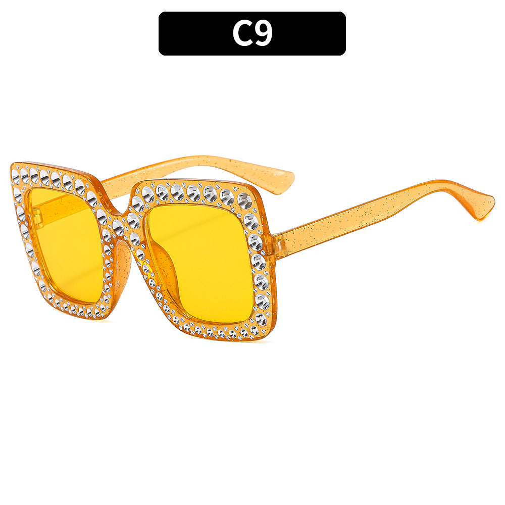 (6 PACK) Wholesale Sunglasses Square Unique Women 2023 - BulkSunglassesWholesale.com - Orange Frame Yellow Lens