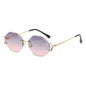 (6 PACK) Wholesale Sunglasses 2023 - BulkSunglassesWholesale.com - Gold Frame Grey Pink