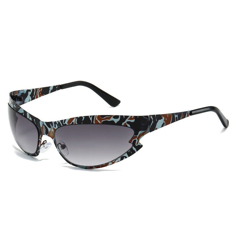 (6 PACK) Wholesale Sunglasses New Arrival Cat Eye Unique Fashion Cycling Sport 2023 - BulkSunglassesWholesale.com - Black Frame Gradient Black Lens