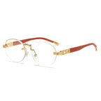 (6 PACK) Wholesale Sunglasses Round Cut Edge Metal New Arrival Rhinestone Street Trendy 2023 - BulkSunglassesWholesale.com - Gold Frame White