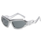 (6 PACK) Wholesale Sunglasses Unique Punk Women Y2K Futuristic Funny Cycling 2023 - BulkSunglassesWholesale.com - Mirrored Frame Grey