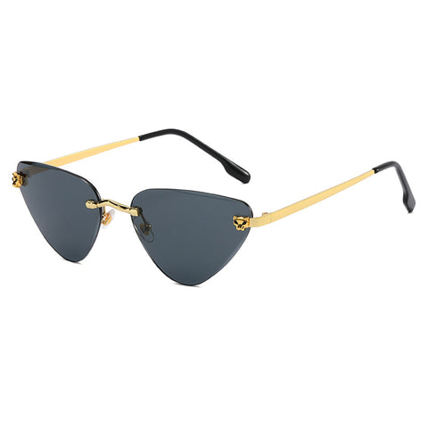 (6 PACK) Wholesale Sunglasses 2023 - BulkSunglassesWholesale.com - Gold Frame Black Grey