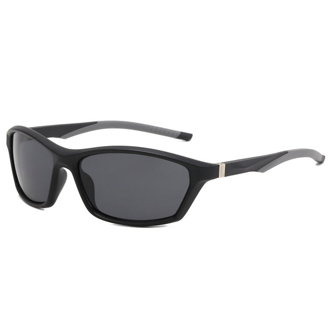 (12 PACK) Wholesale Sports Sunglasses 2023 - BulkSunglassesWholesale.com - Black Frame Black Lens Hover Image