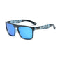 (12 PACK) Wholesale Sunglasses 2023 - BulkSunglassesWholesale.com - Clear Blue Frame Blue Mirrored